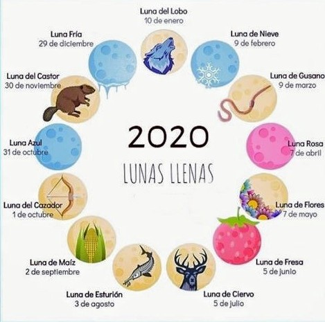 Calendario lunare 2020